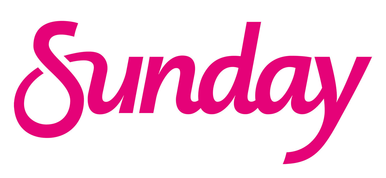 SundayLogotypePantoneRubineRedConvertRGB